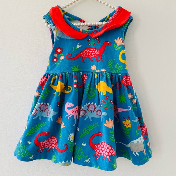 EUC Eleanor Rose dinosaur Peter Pan collar dress - Picture 1 of 6